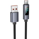 Hoco kabl usb a na usb c 5A sa displejem 1 m X112 crna u