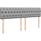 vidaXL Box spring postelja z vzmetnico svetlo siva 180x200 cm blago | Shoptok.si