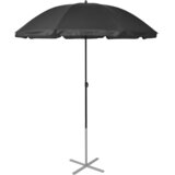  Ležaljka za sunčanje sa suncobranom aluminijum crna | Eponuda.com