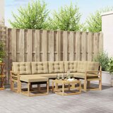  Set vanjskih sofa 7 kom. Bijela i bež | shoptok.hr