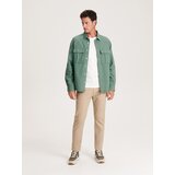 Reserved - Bombažne hlače slim fit - Bež | Shoptok.si
