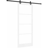  Klizna vrata Bijelo 93 x 232 cm Masivna borovina i staklo | shoptok.hr