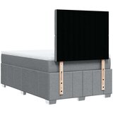 vidaXL Boxspring postelja z vzmetnico svetlo siva 120x190 cm blago | Shoptok.si
