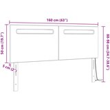  LED glava kreveta Bijelo 160 cm Lažna koža | shoptok.hr