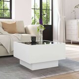vidaXL Klubska mizica LED bela 50x50x30 cm inženirski les, (21323774) | Shoptok.si