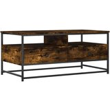  The Living Store Klubska mizica dimljeni hrast 100x51x45 cm inženirski les - Klubska Mizica, (21444795) | Shoptok.si