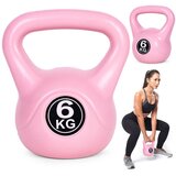 Kettlebell 6 kg za vježbanje, bučica, lopta s utezima, fitness opterećenje, roza, ModernHome | shoptok.hr