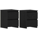  Noćni ormar 2 pcs Crni hrast 30 x 30 x 40 cm Konstruirano drvo | Eponuda.ba