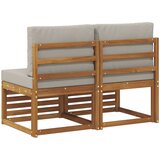  2 Komad Srednja sofa za van Čvrsto drvo akacije Prirodna | shoptok.hr