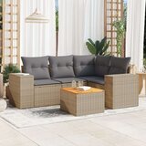 vidaXL 5-dijelni vrtni set sofa s jastucima bež od poliratana | shoptok.hr