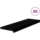 vidaXL podloge za stopnice 8 kosov rjave 80x30x2 cm trdna hrastovina | Shoptok.si