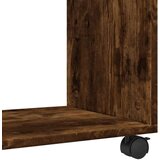vidaXL Bočni stolić s kotačima boja hrasta 70x35x60 cm drveni | shoptok.hr
