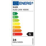 Xled 24W 4000K black Ugradni okrugli LED panel plasticni,2640 Lm, φ296*29mm,otvor 225mm,Ra80,IP20 | Eponuda.com