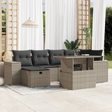  7-dijelni set vrtnih sofa svjetlosivi od poliratana | shoptok.hr