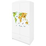  Dječji ormar - KARTA SVIJETA - bijeli | shoptok.hr