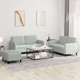  3-dijelni set sofa svjetlosivi baršunasti | shoptok.hr