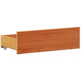 vidaXL Knjižna postelja brez vzmetnice vošč. rjava 90x190 cm borovina | Shoptok.si