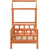  Dnevni krevet s krovom voštano smeđi 90x200 cm masivna borovina | shoptok.hr