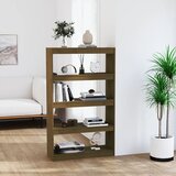  The Living Store Knjižna omara/pregrada medeno rjava 80x30x135,5 cm borovina - Knjižna Omara, (21431647) Cene
