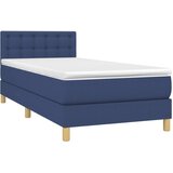 Krevet s oprugama i madracem plavi 90 x 200 cm od tkanine | shoptok.hr