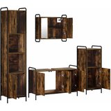  Set ormarića za kupaonicu 4 kom. Dimljeni hrast | shoptok.hr