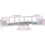 vidaXL 8-dijelna vrtna garnitura od poliratana s jastucima antracit | shoptok.hr