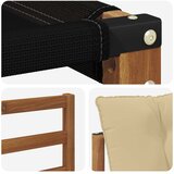  Set vanjskih sofa 7 kom. Prirodna i bež Čvrsto drvo akacije | shoptok.hr