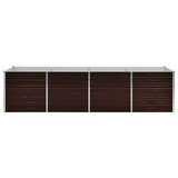  Povišena vrtna gredica smeđa 320 x 80 x 77 cm pocinčani čelik | shoptok.hr