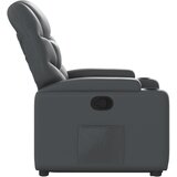  Naslonjač na podizanje od umjetne kože siva | shoptok.hr