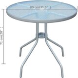 Bistro stol od čelika sivi 80 x 71 cm | shoptok.hr