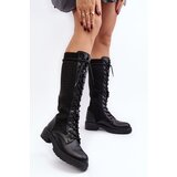 Boto Women's lace-up boots with elastic upper black Virxinia | ePonuda.com