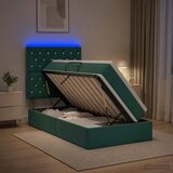  LED krevet za pohranu s madracem Tamnozelena 90 x 200 cm Baršun | shoptok.hr