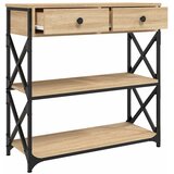  Konzolni stol boja hrasta sonome 75x28x75 cm konstruirano drvo | shoptok.hr