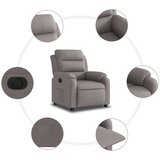  Električni naslonjač od tkanine smeđesivi | shoptok.hr