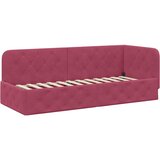  Kutni okvir kreveta Vinska crvena 80 x 200 cm Baršun | shoptok.hr