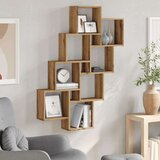 vidaXL Zidna kockasta polica Artisan hrast 90x15x119,5 cm | shoptok.hr