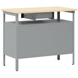 Radni stol s ladicama s policom Crna i Siva 100 x 55 x 85 cm | shoptok.hr
