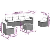  7-dijelni set vrtnih sofa od poliratana s jastucima crni | shoptok.hr