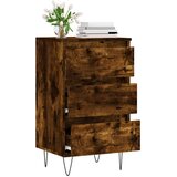  Komoda boja dimljenog hrasta 40 x 35 x 70 cm konstruirano drvo Smeđa | shoptok.hr