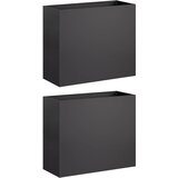  Vrtna saksija 2 kom. Crna 50 x 20 x 40 cm Čelična vrata | shoptok.hr