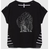 Marisse Black Cotton Blouse With Print | ePonuda.com
