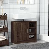 Ormarić za umivaonik smeđa boja hrasta 63 x 29 x 55 cm drveni | shoptok.hr