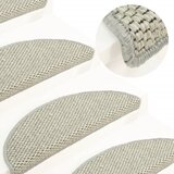 vidaXL Samolepilne preproge za stopnice sisal 15 kosov 65x25 cm sive Cene