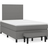  Krevet box spring s madracem tamnosmeđi 120 x 190 cm od tkanine | shoptok.hr