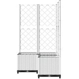  Vrtna sadilica s rešetkom bijela 80 x 80 x 136 cm PP | shoptok.hr