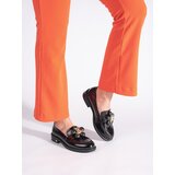 Shelvt Black patent leather women's loafers with teddy bear | Eponuda.ba
