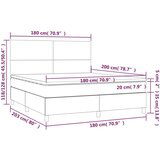  Box spring postelja z vzmetnico temno zelena 180x200 cm žamet | Shoptok.si
