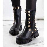 D/CEO Black patent leather insulated boots Campi | Shoptok.si