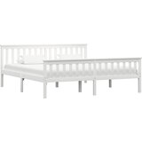 Maison Chic Posteljni okvir - Dvoposteljna postelja - Zakonska postelja bel iz trdne borovine 180x200 cm -J3054, (21764554) | Shoptok.si