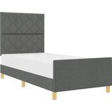  Krevetna konstrukcija Tamno siva 90 x 200 cm tkanina | shoptok.hr